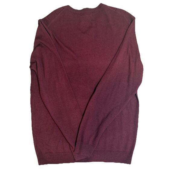 Nwt Mens The berry Tall man LT Large Merino Wool Sweater Maroon - Picture 4 of 6